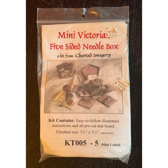 Lot of 2 Charted Imagery Victorian Needle Box Kits KT004 KT005 Sewing Quilting - Picture 3 of 4